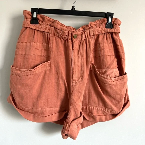 🆕FREE PEOPLE Topanga Cuff Shorts-Spice Route color - Picture 10 of 13